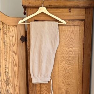 Fin & Vince | Women's Waffle Tan Knit Joggers